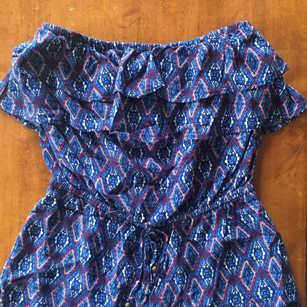Red, White and Blue Sleeveless Romper